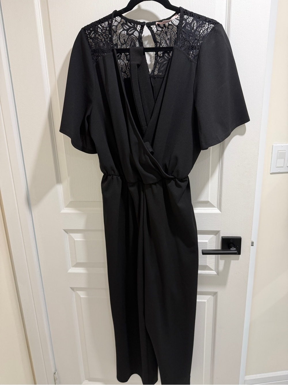 Plus size Black Lace Jumpsuit - size X